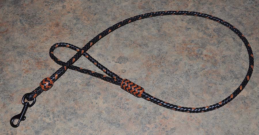  8 strand - black and cognac 