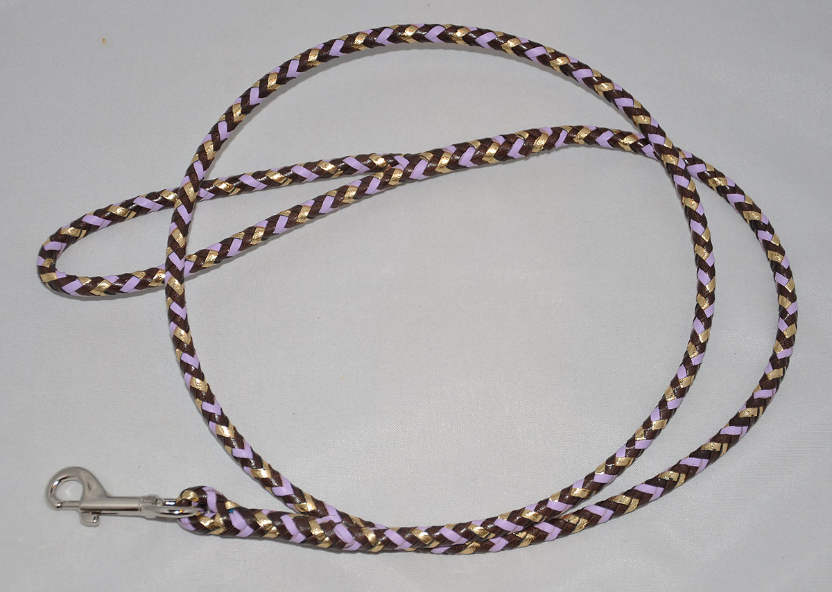  8 strands - havana, lavender and gold 